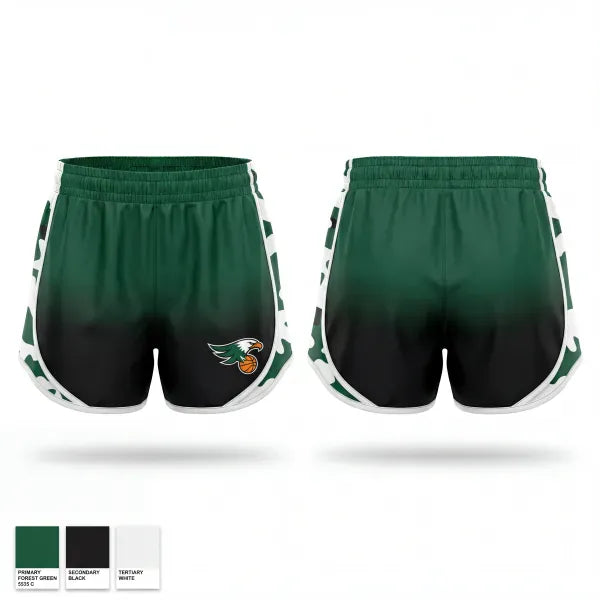 Womens Shorts, Eagles, Men's Basketball, Teamtime, Team time, sublimation, custom sports apparel, team uniforms, spirit wear, spiritwear, sports uniforms, custom shirts, team store, custom team store, fundraiser sports, apparel fundraiser