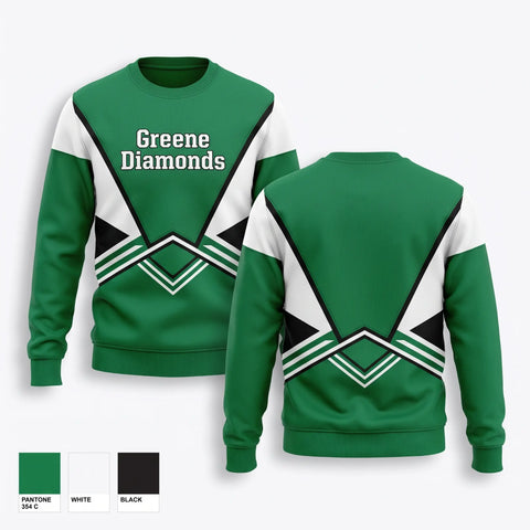 Crew Neck Sweatshirt, Greene Diamonds, Softball, Teamtime, Team time, sublimation, custom sports apparel, team uniforms, spirit wear, spiritwear, sports uniforms, custom shirts, team store, custom team store, fundraiser sports, apparel fundraiser