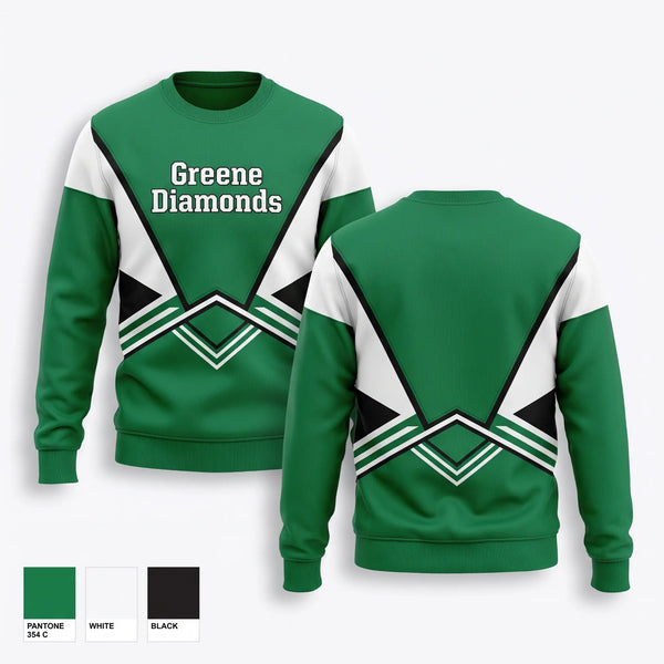 Crew Neck Sweatshirt, Greene Diamonds, Softball, Teamtime, Team time, sublimation, custom sports apparel, team uniforms, spirit wear, spiritwear, sports uniforms, custom shirts, team store, custom team store, fundraiser sports, apparel fundraiser