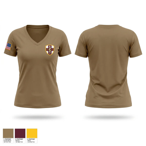 Womens Short Sleeve Vneck Shirt, ARMEDCOM, Army, Teamtime, Team time, sublimation, custom sports apparel, team uniforms, spirit wear, spiritwear, sports uniforms, custom shirts, team store, custom team store, fundraiser sports, apparel fundraiser