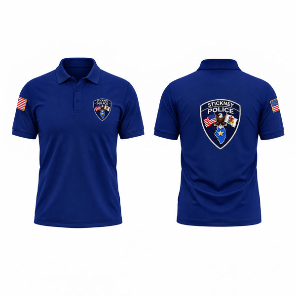 Short Sleeve Performance Polo, Stickney Police, Police, Teamtime, Team time, sublimation, custom sports apparel, team uniforms, spirit wear, spiritwear, sports uniforms, custom shirts, team store, custom team store, fundraiser sports, apparel fundraiser