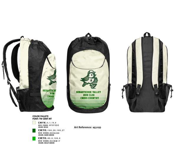 Gear Bag, Sebasticook Valley Run Club, Cross Country, Teamtime, Team time, sublimation, custom sports apparel, team uniforms, spirit wear, spiritwear, sports uniforms, custom shirts, team store, custom team store, fundraiser sports, apparel fundraiser