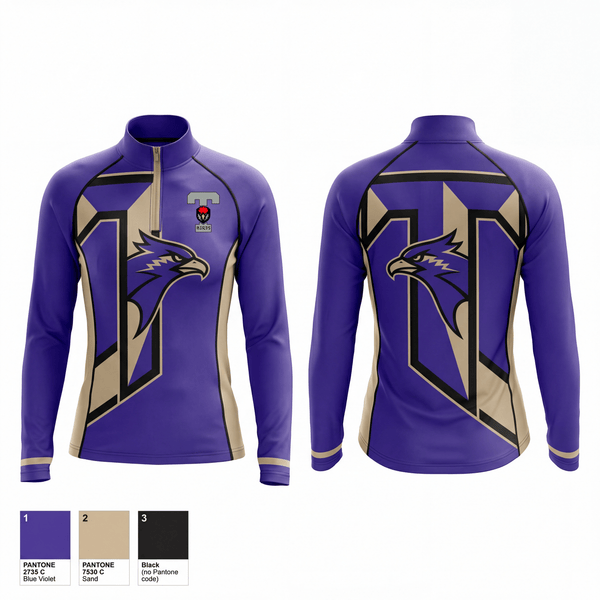Quarter Zip Jacket, TBirds, Men's Basketball, Teamtime, Team time, sublimation, custom sports apparel, team uniforms, spirit wear, spiritwear, sports uniforms, custom shirts, team store, custom team store, fundraiser sports, apparel fundraiser