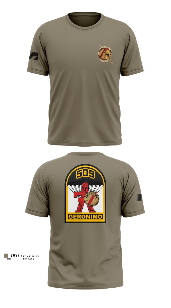 Old School Cotton Feel Shirt, 3-509th Parachute Infantry BN Able Nation, , Teamtime, Team time, sublimation, custom sports apparel, team uniforms, spirit wear, spiritwear, sports uniforms, custom shirts, team store, custom team store, fundraiser sports, apparel fundraiser