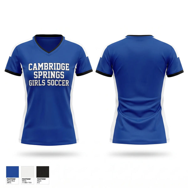 Womens Soccer Jersey, Cambridge springs girls soccer, Women's Soccer, Teamtime, Team time, sublimation, custom sports apparel, team uniforms, spirit wear, spiritwear, sports uniforms, custom shirts, team store, custom team store, fundraiser sports, apparel fundraiser