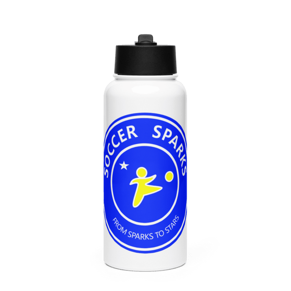 Soccer Sparks 51434344 Stainless Steel Water Bottle with a Straw Lid