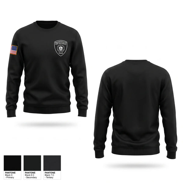Crew Neck Sweatshirt, Massachusetts Port Authority Police, Police, Teamtime, Team time, sublimation, custom sports apparel, team uniforms, spirit wear, spiritwear, sports uniforms, custom shirts, team store, custom team store, fundraiser sports, apparel fundraiser