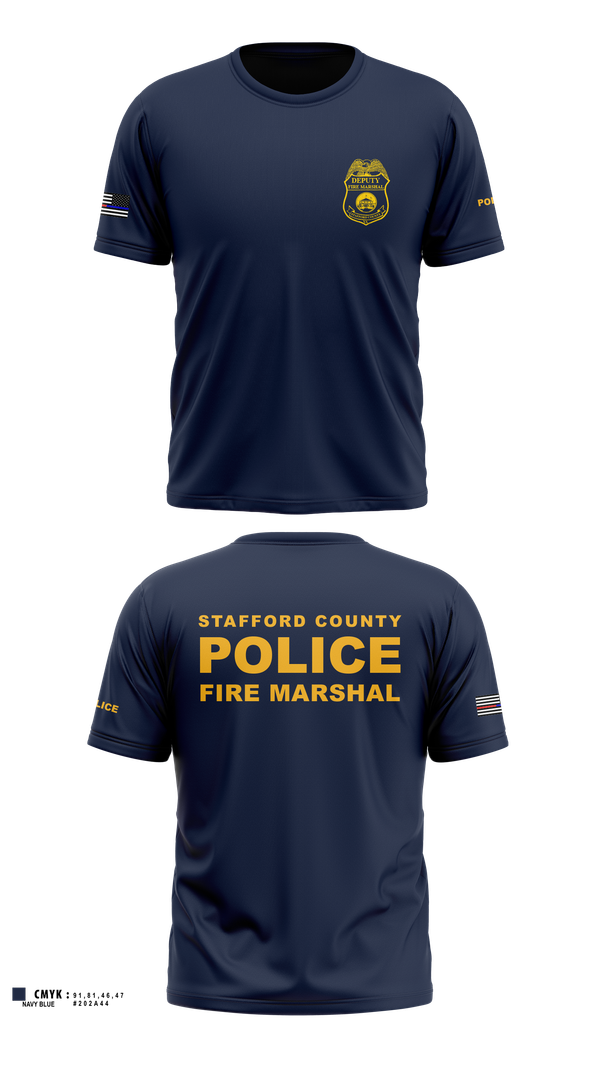 Short Sleeve Performance Shirt, Stafford County Fire Marshal's Office, Police, Teamtime, Team time, sublimation, custom sports apparel, team uniforms, spirit wear, spiritwear, sports uniforms, custom shirts, team store, custom team store, fundraiser sports, apparel fundraiser