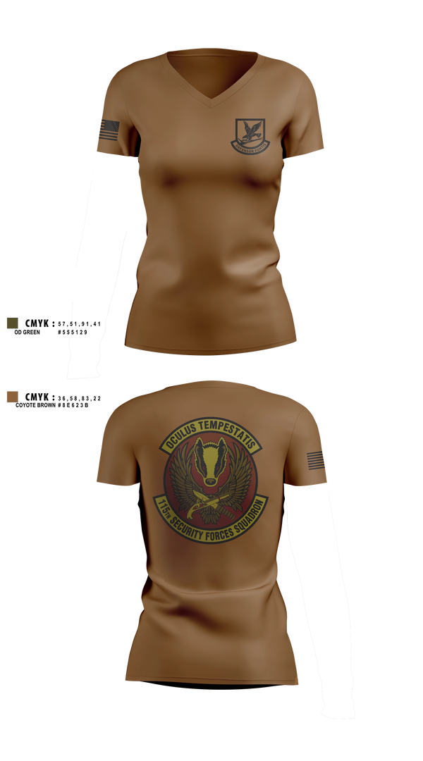 Womens Short Sleeve Vneck Shirt, 115th Security Forces Squadron, Air Force, Teamtime, Team time, sublimation, custom sports apparel, team uniforms, spirit wear, spiritwear, sports uniforms, custom shirts, team store, custom team store, fundraiser sports, apparel fundraiser
