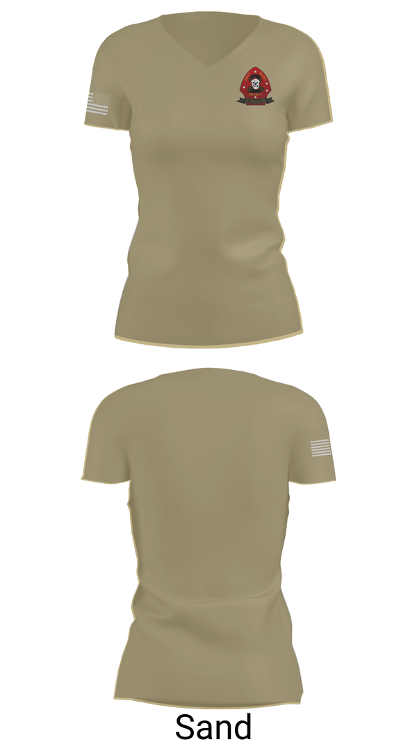 Womens Short Sleeve Vneck Shirt, 2nd Recon Battalion, , Teamtime, Team time, sublimation, custom sports apparel, team uniforms, spirit wear, spiritwear, sports uniforms, custom shirts, team store, custom team store, fundraiser sports, apparel fundraiser
