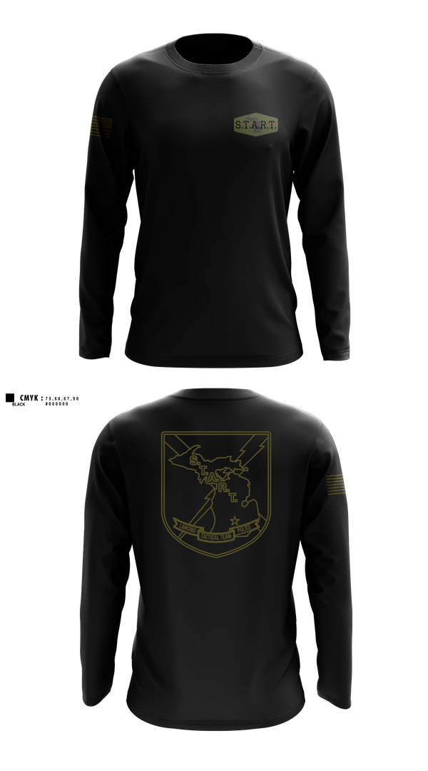 Long Sleeve Performance Shirt, S.T.A.R.T, Police, Teamtime, Team time, sublimation, custom sports apparel, team uniforms, spirit wear, spiritwear, sports uniforms, custom shirts, team store, custom team store, fundraiser sports, apparel fundraiser