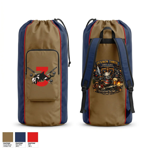 Gear Bag, UUVRON THREE FCPOA, Navy, Teamtime, Team time, sublimation, custom sports apparel, team uniforms, spirit wear, spiritwear, sports uniforms, custom shirts, team store, custom team store, fundraiser sports, apparel fundraiser