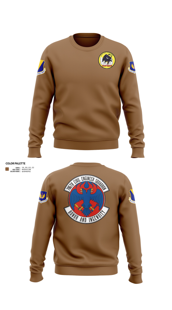 Crew Neck Sweatshirt, 786th CES, Air Force, Teamtime, Team time, sublimation, custom sports apparel, team uniforms, spirit wear, spiritwear, sports uniforms, custom shirts, team store, custom team store, fundraiser sports, apparel fundraiser