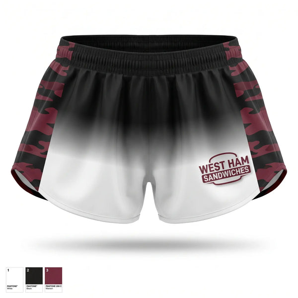 Womens Shorts, West Ham Sandwiches, Men's Soccer, Teamtime, Team time, sublimation, custom sports apparel, team uniforms, spirit wear, spiritwear, sports uniforms, custom shirts, team store, custom team store, fundraiser sports, apparel fundraiser