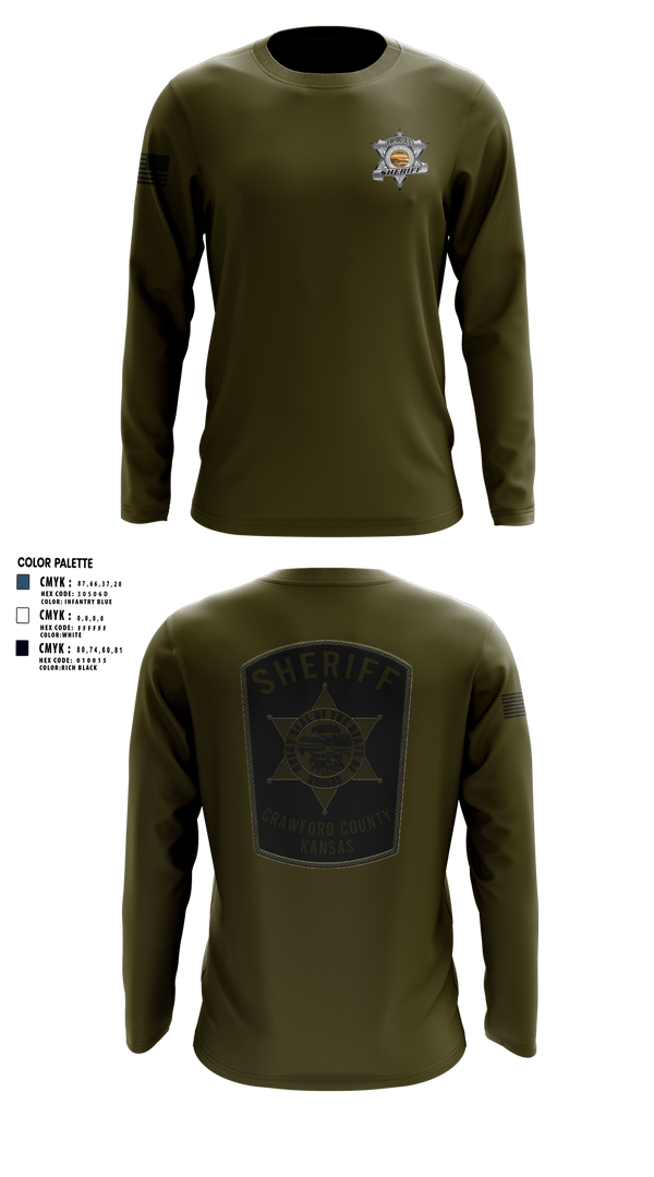 Long Sleeve Performance Shirt, Crawford county investigations bureau, Police, Teamtime, Team time, sublimation, custom sports apparel, team uniforms, spirit wear, spiritwear, sports uniforms, custom shirts, team store, custom team store, fundraiser sports, apparel fundraiser