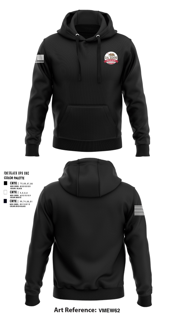 Hoodie, California State Guard San Jose, National Guard, Teamtime, Team time, sublimation, custom sports apparel, team uniforms, spirit wear, spiritwear, sports uniforms, custom shirts, team store, custom team store, fundraiser sports, apparel fundraiser
