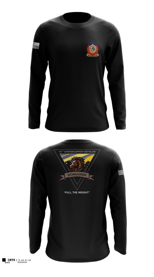 Long Sleeve Performance Shirt, 127th ASB WORKHORSE, Army, Teamtime, Team time, sublimation, custom sports apparel, team uniforms, spirit wear, spiritwear, sports uniforms, custom shirts, team store, custom team store, fundraiser sports, apparel fundraiser
