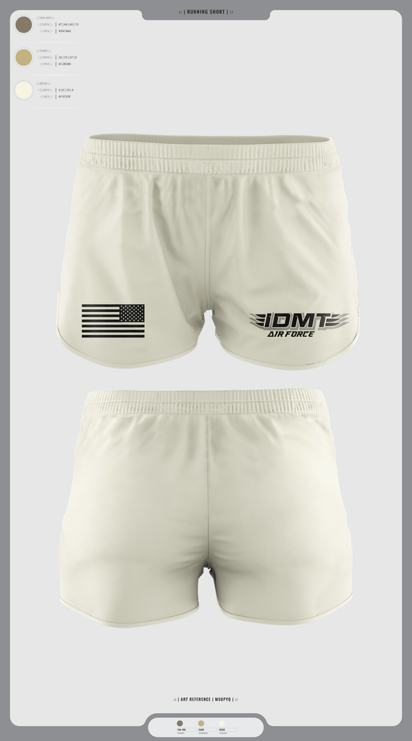 Womens Shorts, IDMT, Air Force, Teamtime, Team time, sublimation, custom sports apparel, team uniforms, spirit wear, spiritwear, sports uniforms, custom shirts, team store, custom team store, fundraiser sports, apparel fundraiser