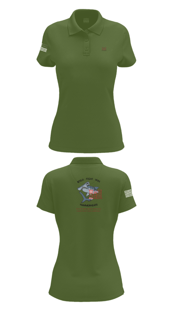 Women's Short Sleeve Performance Polo, 465 EVCC, Army, Teamtime, Team time, sublimation, custom sports apparel, team uniforms, spirit wear, spiritwear, sports uniforms, custom shirts, team store, custom team store, fundraiser sports, apparel fundraiser