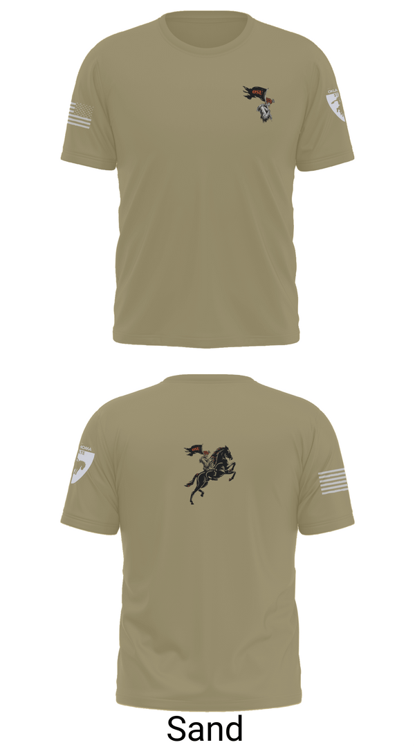 Old School Cotton Feel Shirt, Oklahoma State University Ranger Challenge, Army, Teamtime, Team time, sublimation, custom sports apparel, team uniforms, spirit wear, spiritwear, sports uniforms, custom shirts, team store, custom team store, fundraiser sports, apparel fundraiser