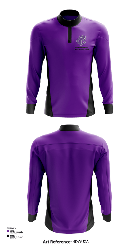 Quarter Zip Jacket, Fillmore Central High School Cheer, Cheer, Teamtime, Team time, sublimation, custom sports apparel, team uniforms, spirit wear, spiritwear, sports uniforms, custom shirts, team store, custom team store, fundraiser sports, apparel fundraiser