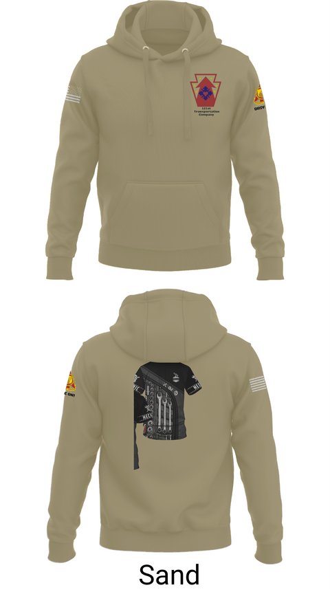 Hoodie, 121 transportation, National Guard, Teamtime, Team time, sublimation, custom sports apparel, team uniforms, spirit wear, spiritwear, sports uniforms, custom shirts, team store, custom team store, fundraiser sports, apparel fundraiser