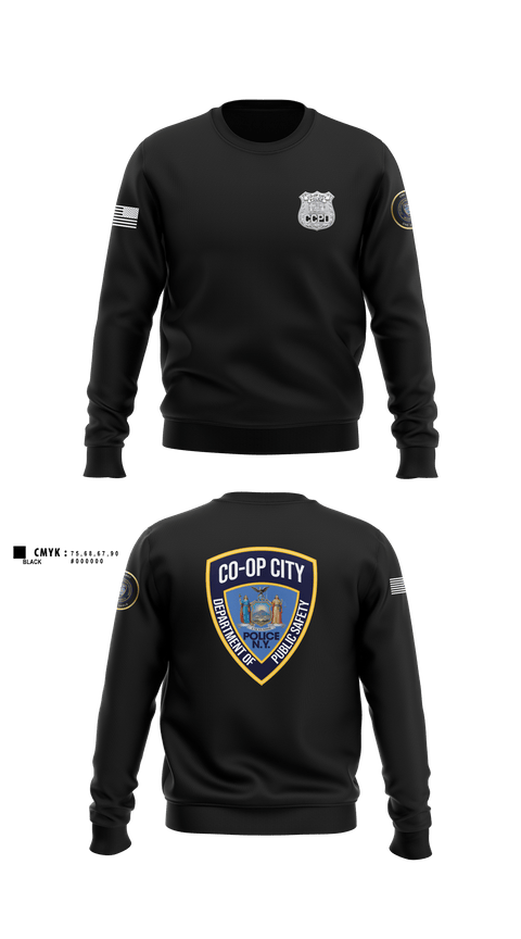 Crew Neck Sweatshirt, Co-op City Police Department, Police, Teamtime, Team time, sublimation, custom sports apparel, team uniforms, spirit wear, spiritwear, sports uniforms, custom shirts, team store, custom team store, fundraiser sports, apparel fundraiser