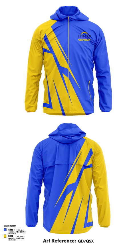 Windbreaker, Lehigh Senior High School Football, Football, Teamtime, Team time, sublimation, custom sports apparel, team uniforms, spirit wear, spiritwear, sports uniforms, custom shirts, team store, custom team store, fundraiser sports, apparel fundraiser