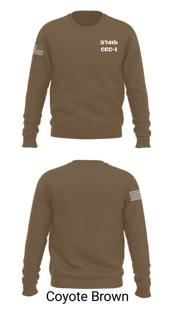 Crew Neck Sweatshirt, 374th CEC-I, Army, Teamtime, Team time, sublimation, custom sports apparel, team uniforms, spirit wear, spiritwear, sports uniforms, custom shirts, team store, custom team store, fundraiser sports, apparel fundraiser