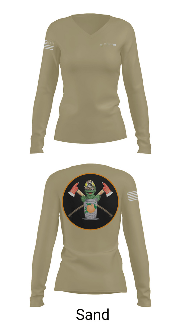 Womens Long Sleeve Vneck Shirt, 91 Bravo, Fire Department, Teamtime, Team time, sublimation, custom sports apparel, team uniforms, spirit wear, spiritwear, sports uniforms, custom shirts, team store, custom team store, fundraiser sports, apparel fundraiser