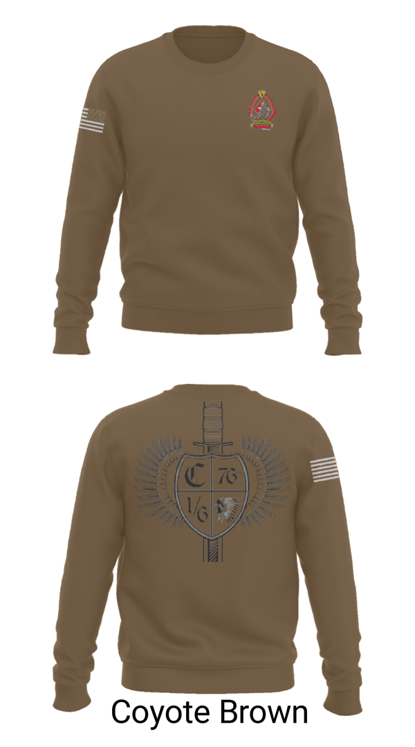 Crew Neck Sweatshirt, 1/6 Charlie company, , Teamtime, Team time, sublimation, custom sports apparel, team uniforms, spirit wear, spiritwear, sports uniforms, custom shirts, team store, custom team store, fundraiser sports, apparel fundraiser