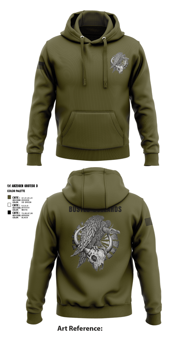 Hoodie, CREW 3 BUSTED BUZZARDS, Army, Teamtime, Team time, sublimation, custom sports apparel, team uniforms, spirit wear, spiritwear, sports uniforms, custom shirts, team store, custom team store, fundraiser sports, apparel fundraiser