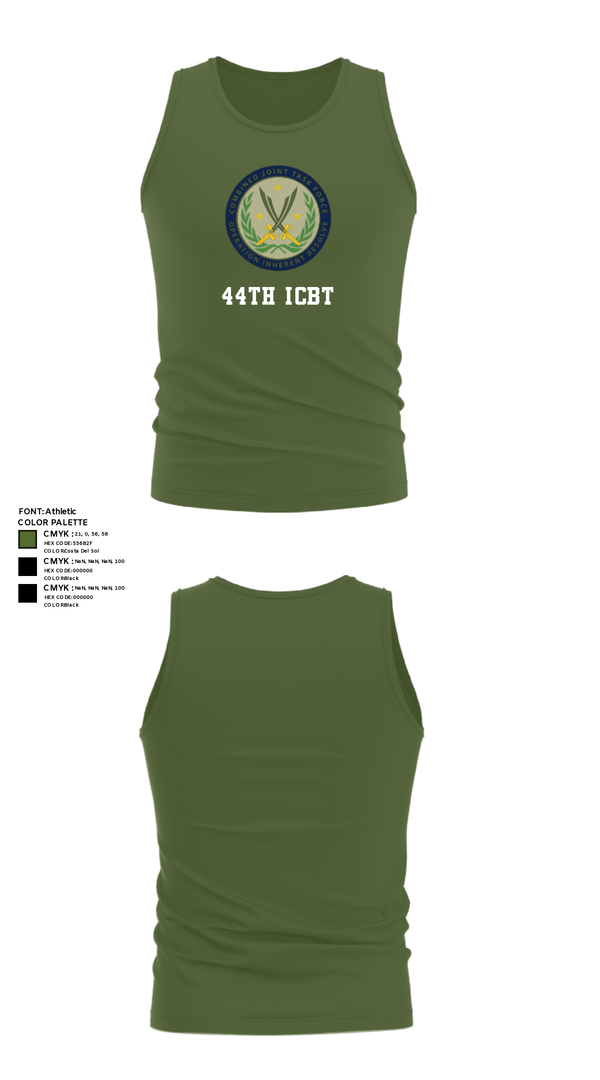 Tank Top, 44th ICBT, National Guard, Teamtime, Team time, sublimation, custom sports apparel, team uniforms, spirit wear, spiritwear, sports uniforms, custom shirts, team store, custom team store, fundraiser sports, apparel fundraiser