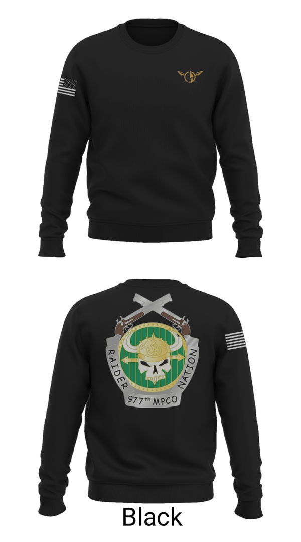 Crew Neck Sweatshirt, 977 MP CO, Army, Teamtime, Team time, sublimation, custom sports apparel, team uniforms, spirit wear, spiritwear, sports uniforms, custom shirts, team store, custom team store, fundraiser sports, apparel fundraiser