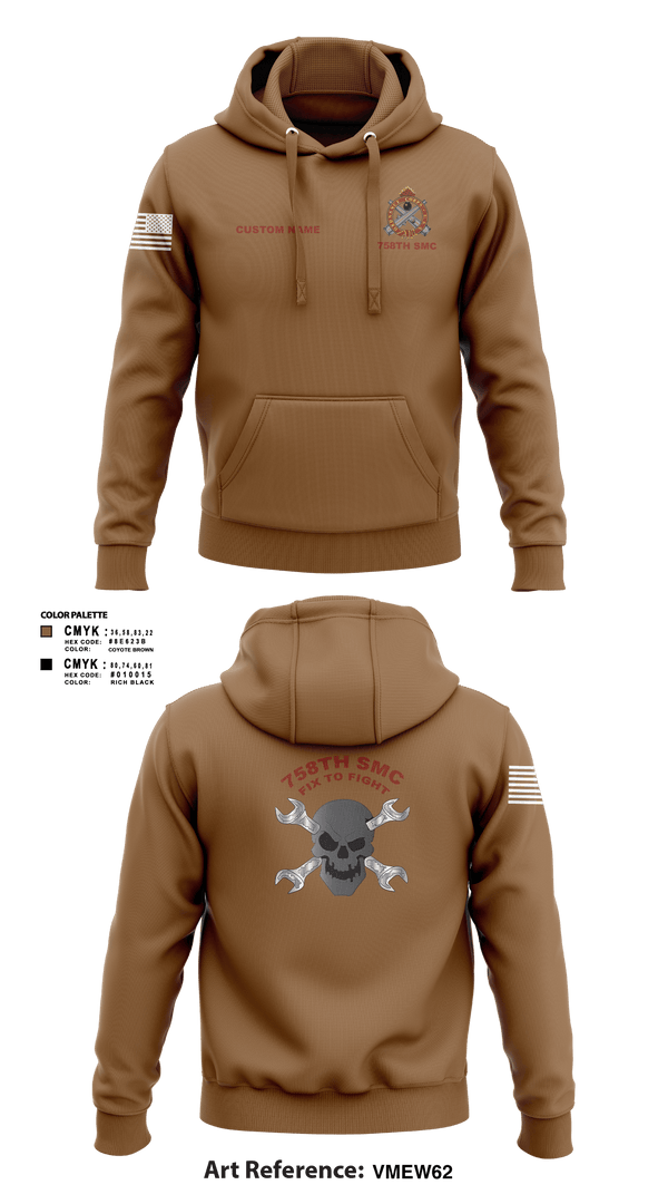 Hoodie, 758th SMC, Army, Teamtime, Team time, sublimation, custom sports apparel, team uniforms, spirit wear, spiritwear, sports uniforms, custom shirts, team store, custom team store, fundraiser sports, apparel fundraiser