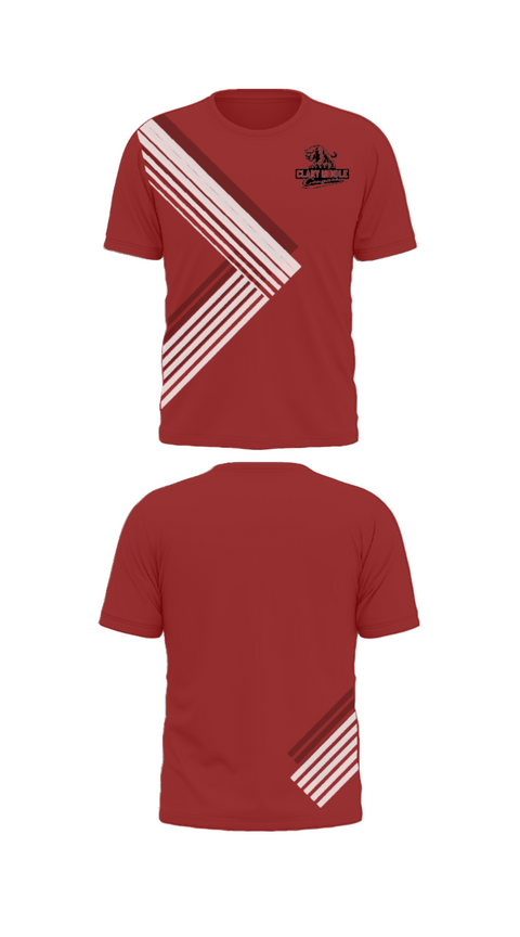 Short Sleeve Performance Shirt, Clary Middle School Lacrosse, Men's Lacrosse, Teamtime, Team time, sublimation, custom sports apparel, team uniforms, spirit wear, spiritwear, sports uniforms, custom shirts, team store, custom team store, fundraiser sports, apparel fundraiser