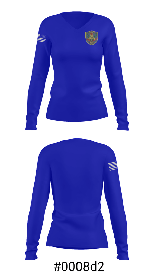 Women's Long Sleeve Vneck Shirt, NAVCOMMSTA Greece, Navy, Teamtime, Team time, sublimation, custom sports apparel, team uniforms, spirit wear, spiritwear, sports uniforms, custom shirts, team store, custom team store, fundraiser sports, apparel fundraiser