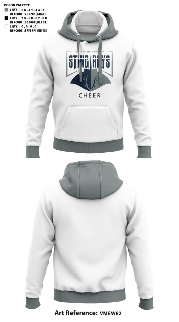 Hoodie, Coastal Academy High School Cheer, Cheer, Teamtime, Team time, sublimation, custom sports apparel, team uniforms, spirit wear, spiritwear, sports uniforms, custom shirts, team store, custom team store, fundraiser sports, apparel fundraiser