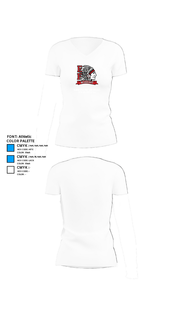 Women's Short Sleeve Vneck Shirt, Elizabeth Forward High School Football, Football, Teamtime, Team time, sublimation, custom sports apparel, team uniforms, spirit wear, spiritwear, sports uniforms, custom shirts, team store, custom team store, fundraiser sports, apparel fundraiser