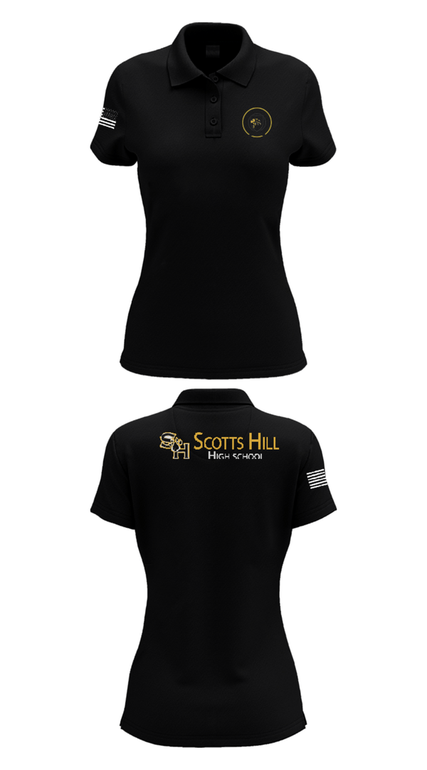 Womens Short Sleeve Performance Polo, Scotts Hill High School Band, Spirit Store, Teamtime, Team time, sublimation, custom sports apparel, team uniforms, spirit wear, spiritwear, sports uniforms, custom shirts, team store, custom team store, fundraiser sports, apparel fundraiser