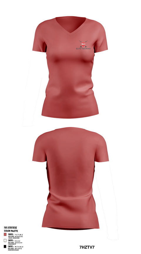 Womens Short Sleeve Vneck Shirt, RC Elite Training, , Teamtime, Team time, sublimation, custom sports apparel, team uniforms, spirit wear, spiritwear, sports uniforms, custom shirts, team store, custom team store, fundraiser sports, apparel fundraiser