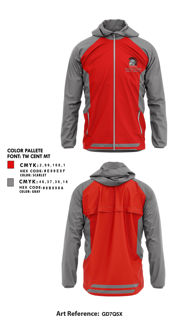 Windbreaker, Southeastern Senior High School Cross Country, Cross Country, Teamtime, Team time, sublimation, custom sports apparel, team uniforms, spirit wear, spiritwear, sports uniforms, custom shirts, team store, custom team store, fundraiser sports, apparel fundraiser
