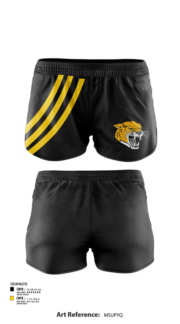 Womens Shorts, Illini Central High School Cheer, Cheer, Teamtime, Team time, sublimation, custom sports apparel, team uniforms, spirit wear, spiritwear, sports uniforms, custom shirts, team store, custom team store, fundraiser sports, apparel fundraiser