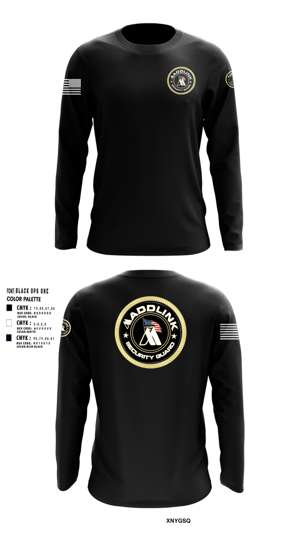 Long Sleeve Performance Shirt, Maddlink Security Guard, , Teamtime, Team time, sublimation, custom sports apparel, team uniforms, spirit wear, spiritwear, sports uniforms, custom shirts, team store, custom team store, fundraiser sports, apparel fundraiser