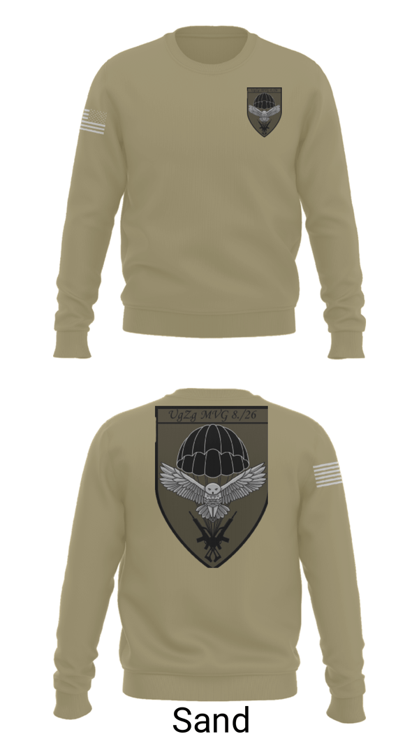 Crew Neck Sweatshirt, 8.FschJgRgt 26, Army, Teamtime, Team time, sublimation, custom sports apparel, team uniforms, spirit wear, spiritwear, sports uniforms, custom shirts, team store, custom team store, fundraiser sports, apparel fundraiser