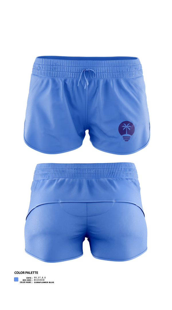 Womens Shorts, Lucky Palm Lighting, , Teamtime, Team time, sublimation, custom sports apparel, team uniforms, spirit wear, spiritwear, sports uniforms, custom shirts, team store, custom team store, fundraiser sports, apparel fundraiser