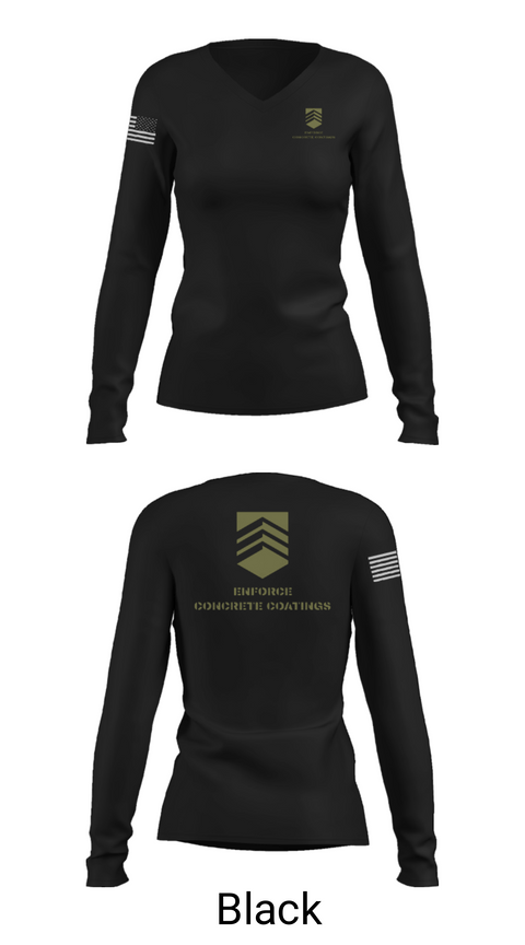 Womens Long Sleeve Vneck Shirt, ENFORCE CONCRETE COATINGS, , Teamtime, Team time, sublimation, custom sports apparel, team uniforms, spirit wear, spiritwear, sports uniforms, custom shirts, team store, custom team store, fundraiser sports, apparel fundraiser