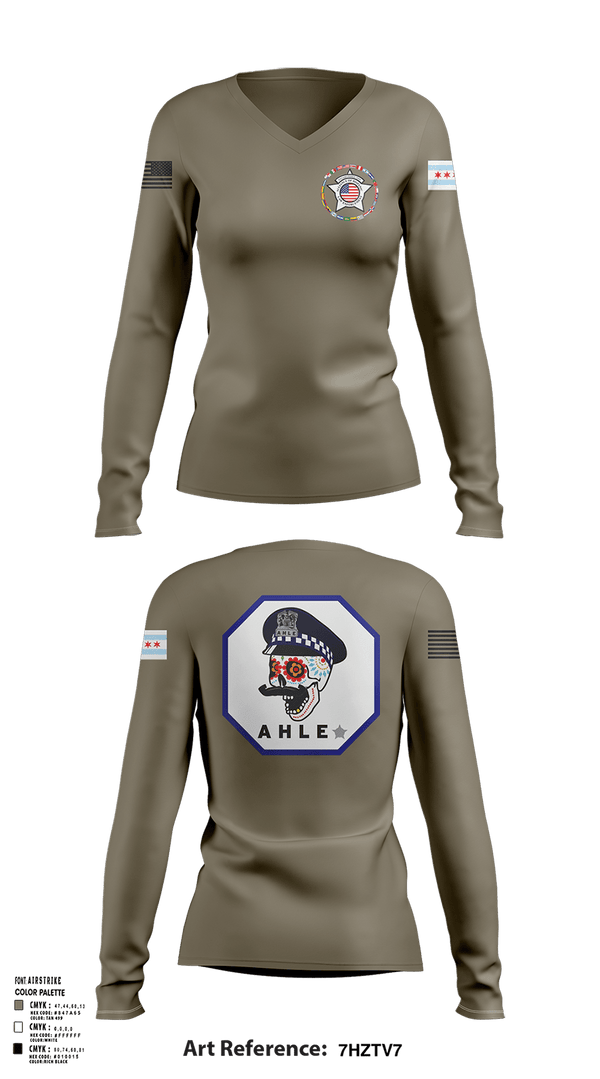 Womens Long Sleeve Vneck Shirt, Cpd, Police, Teamtime, Team time, sublimation, custom sports apparel, team uniforms, spirit wear, spiritwear, sports uniforms, custom shirts, team store, custom team store, fundraiser sports, apparel fundraiser