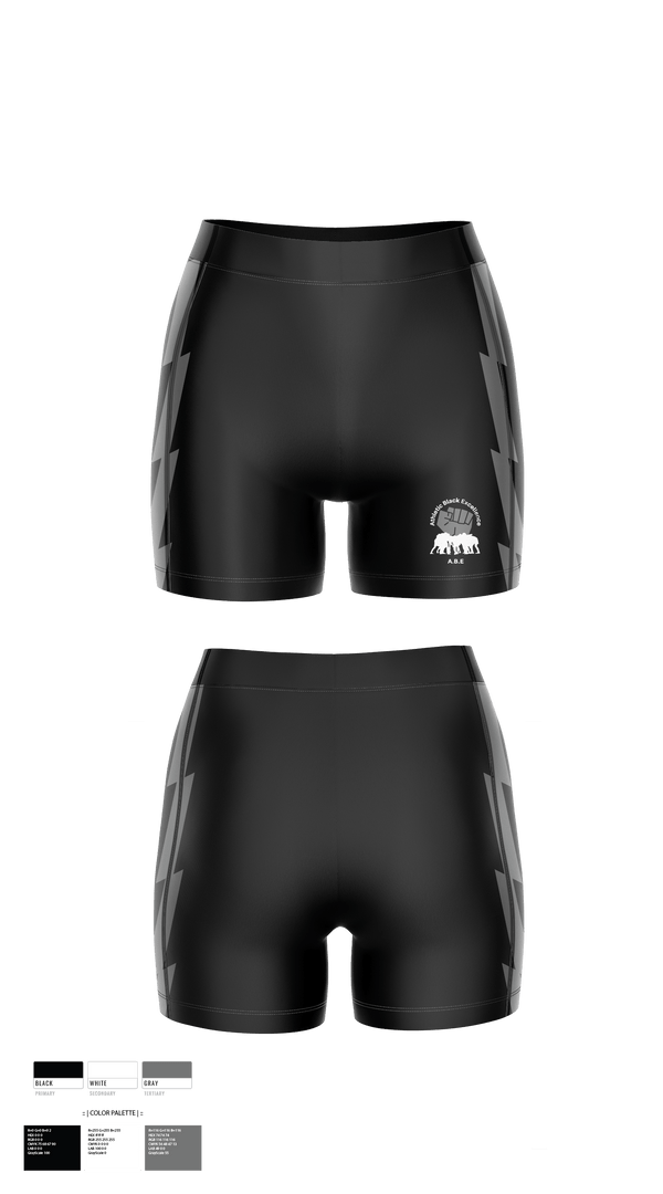 Womens Compression Shorts, Athletic Black Excellence, Track & Field, Teamtime, Team time, sublimation, custom sports apparel, team uniforms, spirit wear, spiritwear, sports uniforms, custom shirts, team store, custom team store, fundraiser sports, apparel fundraiser