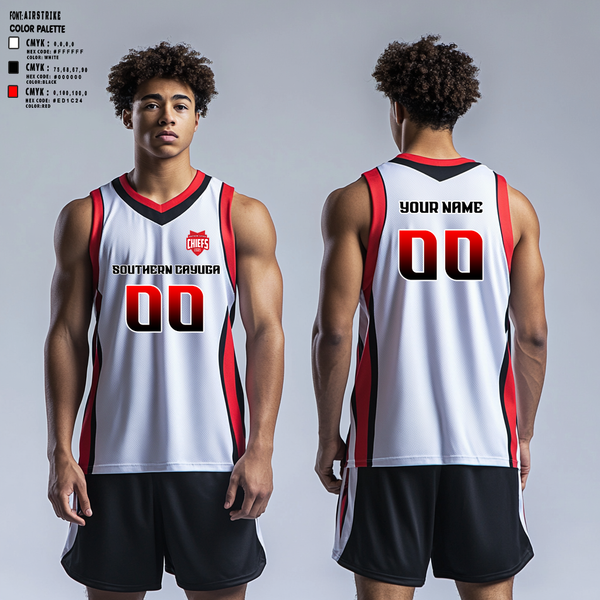 Mens Reversible Basketball Jersey, Southern Cayuga Senior High School Basketball, Men's Basketball, Teamtime, Team time, sublimation, custom sports apparel, team uniforms, spirit wear, spiritwear, sports uniforms, custom shirts, team store, custom team store, fundraiser sports, apparel fundraiser
